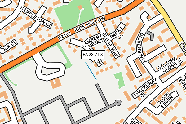 BN23 7TX map - OS OpenMap – Local (Ordnance Survey)