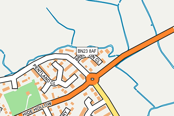BN23 8AF map - OS OpenMap – Local (Ordnance Survey)