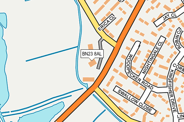 BN23 8AL map - OS OpenMap – Local (Ordnance Survey)