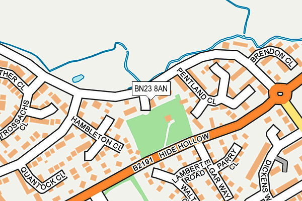 BN23 8AN map - OS OpenMap – Local (Ordnance Survey)