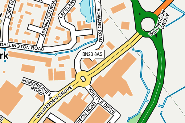 BN23 8AS map - OS OpenMap – Local (Ordnance Survey)