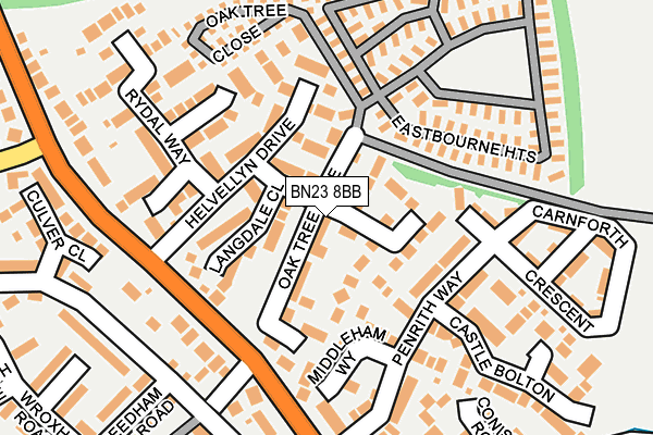 BN23 8BB map - OS OpenMap – Local (Ordnance Survey)
