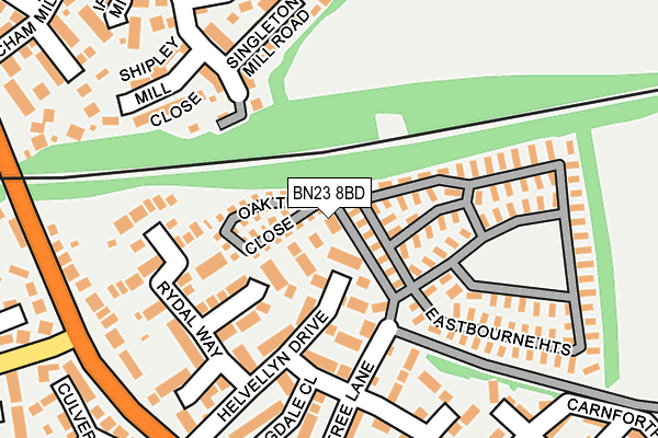 BN23 8BD map - OS OpenMap – Local (Ordnance Survey)