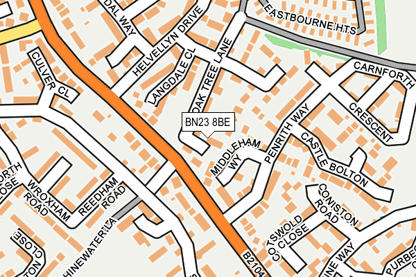 BN23 8BE map - OS OpenMap – Local (Ordnance Survey)
