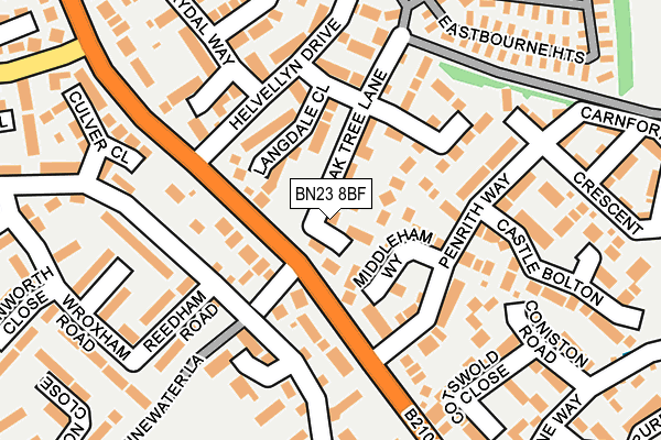 BN23 8BF map - OS OpenMap – Local (Ordnance Survey)