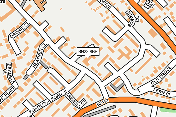 BN23 8BP map - OS OpenMap – Local (Ordnance Survey)