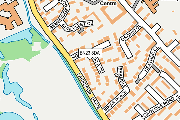 BN23 8DA map - OS OpenMap – Local (Ordnance Survey)