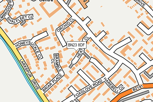 BN23 8DF map - OS OpenMap – Local (Ordnance Survey)