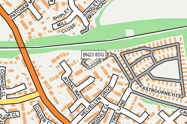 BN23 8DG map - OS OpenMap – Local (Ordnance Survey)