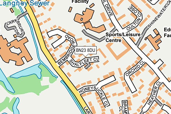 BN23 8DU map - OS OpenMap – Local (Ordnance Survey)