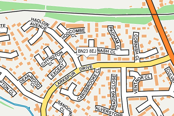 BN23 8EJ map - OS OpenMap – Local (Ordnance Survey)