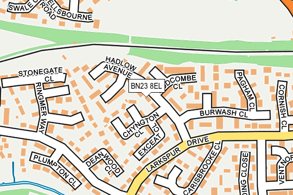 BN23 8EL map - OS OpenMap – Local (Ordnance Survey)