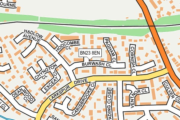 BN23 8EN map - OS OpenMap – Local (Ordnance Survey)