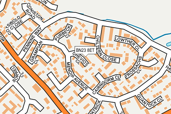 BN23 8ET map - OS OpenMap – Local (Ordnance Survey)