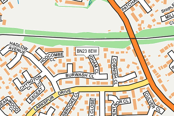 BN23 8EW map - OS OpenMap – Local (Ordnance Survey)