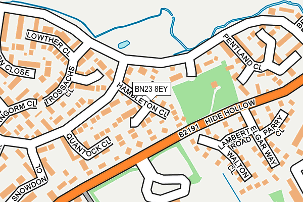 BN23 8EY map - OS OpenMap – Local (Ordnance Survey)