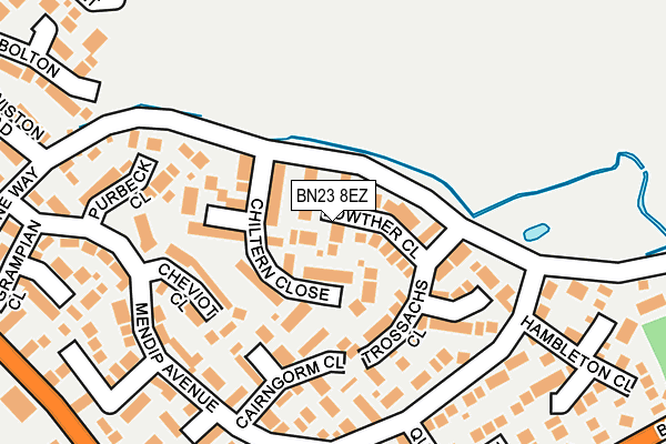 BN23 8EZ map - OS OpenMap – Local (Ordnance Survey)