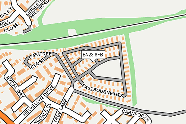 BN23 8FB map - OS OpenMap – Local (Ordnance Survey)
