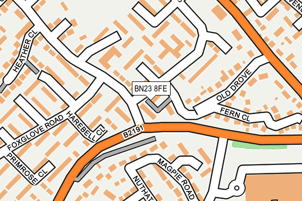 BN23 8FE map - OS OpenMap – Local (Ordnance Survey)