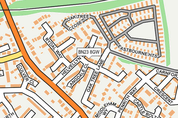 BN23 8GW map - OS OpenMap – Local (Ordnance Survey)