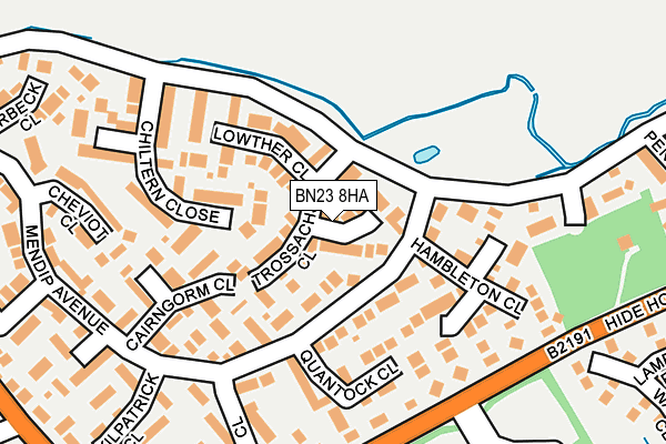 BN23 8HA map - OS OpenMap – Local (Ordnance Survey)