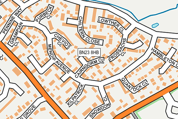 BN23 8HB map - OS OpenMap – Local (Ordnance Survey)