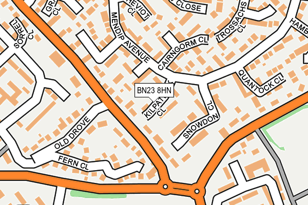 BN23 8HN map - OS OpenMap – Local (Ordnance Survey)