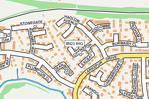 BN23 8HQ map - OS OpenMap – Local (Ordnance Survey)