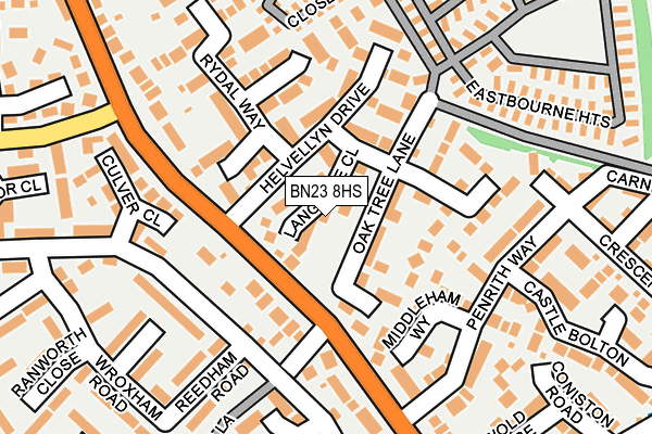 BN23 8HS map - OS OpenMap – Local (Ordnance Survey)