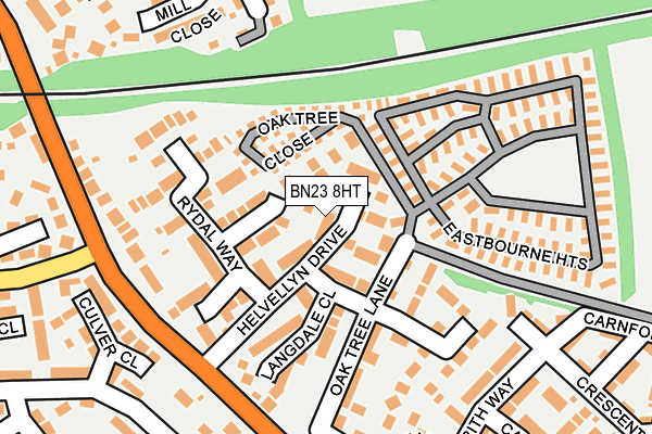 BN23 8HT map - OS OpenMap – Local (Ordnance Survey)