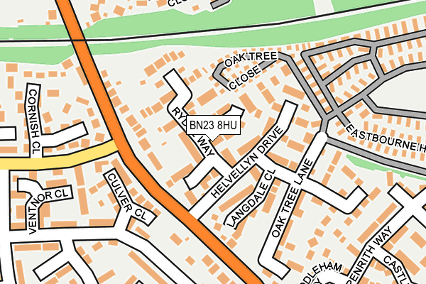 BN23 8HU map - OS OpenMap – Local (Ordnance Survey)