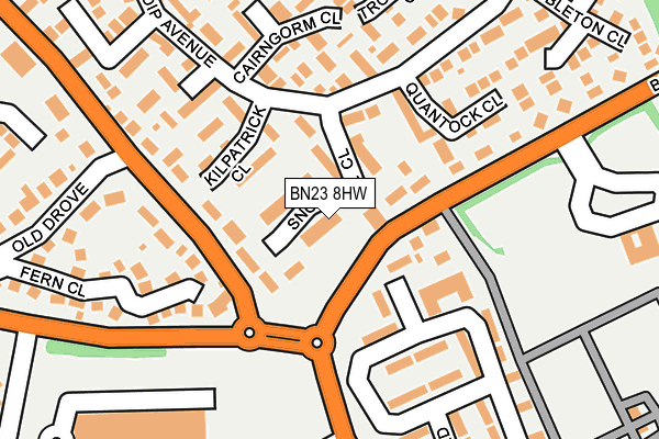 BN23 8HW map - OS OpenMap – Local (Ordnance Survey)