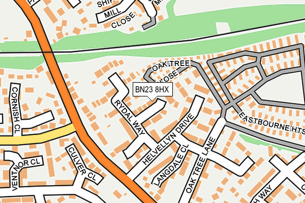 BN23 8HX map - OS OpenMap – Local (Ordnance Survey)