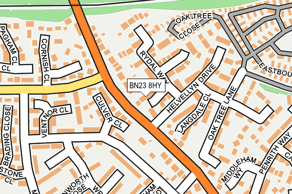 BN23 8HY map - OS OpenMap – Local (Ordnance Survey)