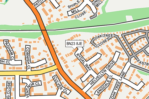 BN23 8JE map - OS OpenMap – Local (Ordnance Survey)