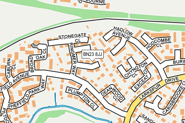 BN23 8JJ map - OS OpenMap – Local (Ordnance Survey)