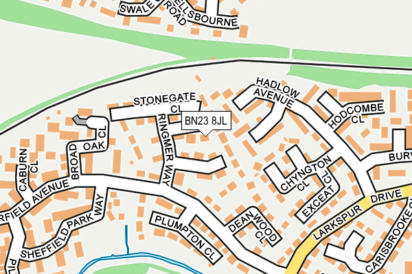 BN23 8JL map - OS OpenMap – Local (Ordnance Survey)