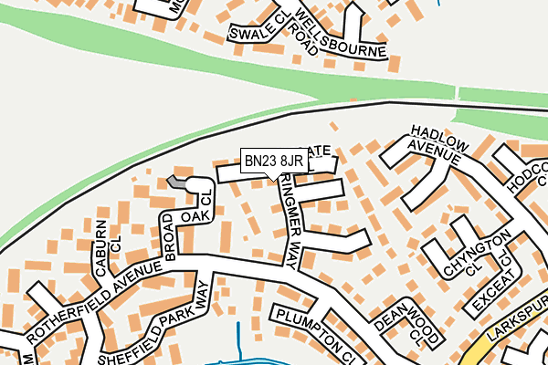 BN23 8JR map - OS OpenMap – Local (Ordnance Survey)