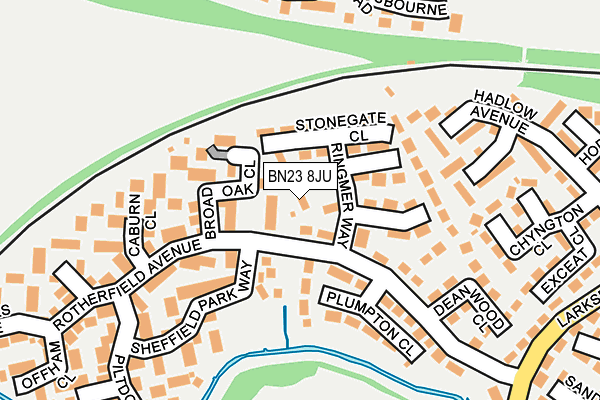 BN23 8JU map - OS OpenMap – Local (Ordnance Survey)