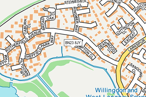 BN23 8JY map - OS OpenMap – Local (Ordnance Survey)