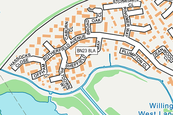 BN23 8LA map - OS OpenMap – Local (Ordnance Survey)