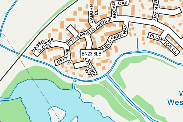 BN23 8LB map - OS OpenMap – Local (Ordnance Survey)