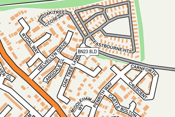 BN23 8LD map - OS OpenMap – Local (Ordnance Survey)