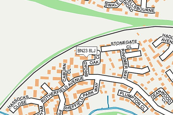 BN23 8LJ map - OS OpenMap – Local (Ordnance Survey)