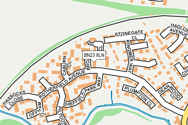 BN23 8LN map - OS OpenMap – Local (Ordnance Survey)