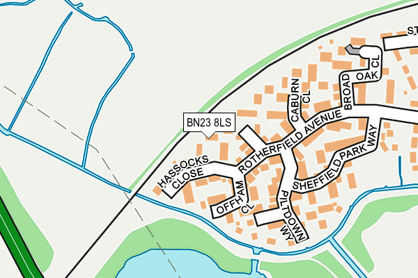 BN23 8LS map - OS OpenMap – Local (Ordnance Survey)