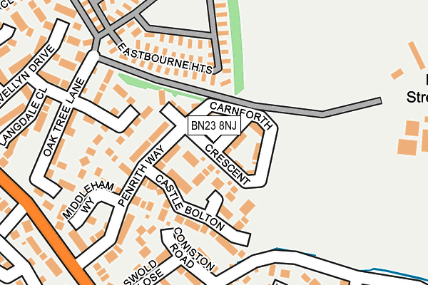 BN23 8NJ map - OS OpenMap – Local (Ordnance Survey)