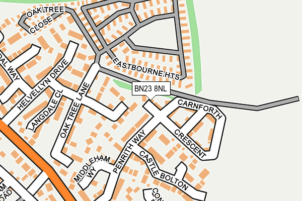BN23 8NL map - OS OpenMap – Local (Ordnance Survey)
