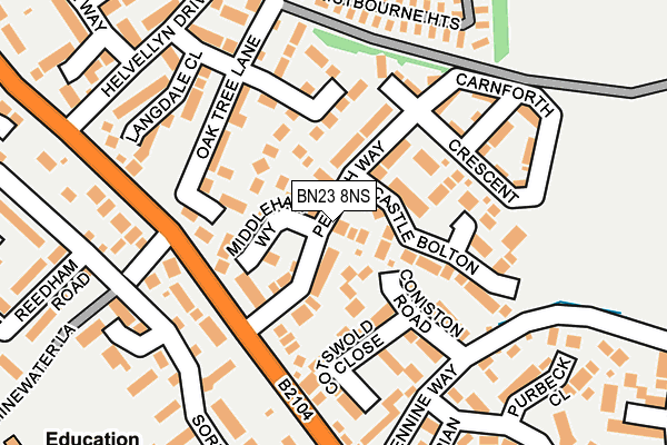 BN23 8NS map - OS OpenMap – Local (Ordnance Survey)