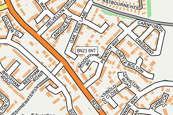BN23 8NT map - OS OpenMap – Local (Ordnance Survey)